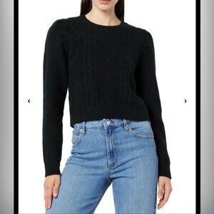 The Drop Women's Gloria Puff Sleeve Cable-Knit Sweater, NWT